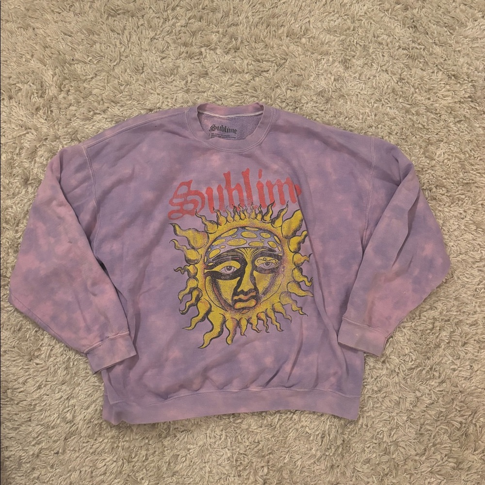 Sublime purple tie dye sweatshirt